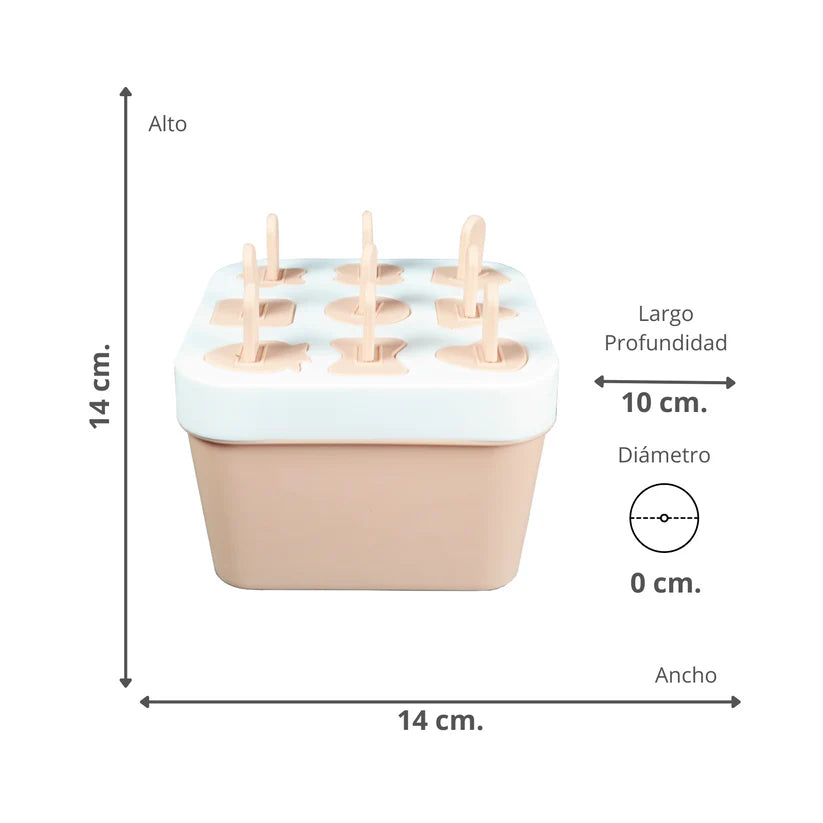 Molde para 9 Paletas de Helados Reutilizable 🌱