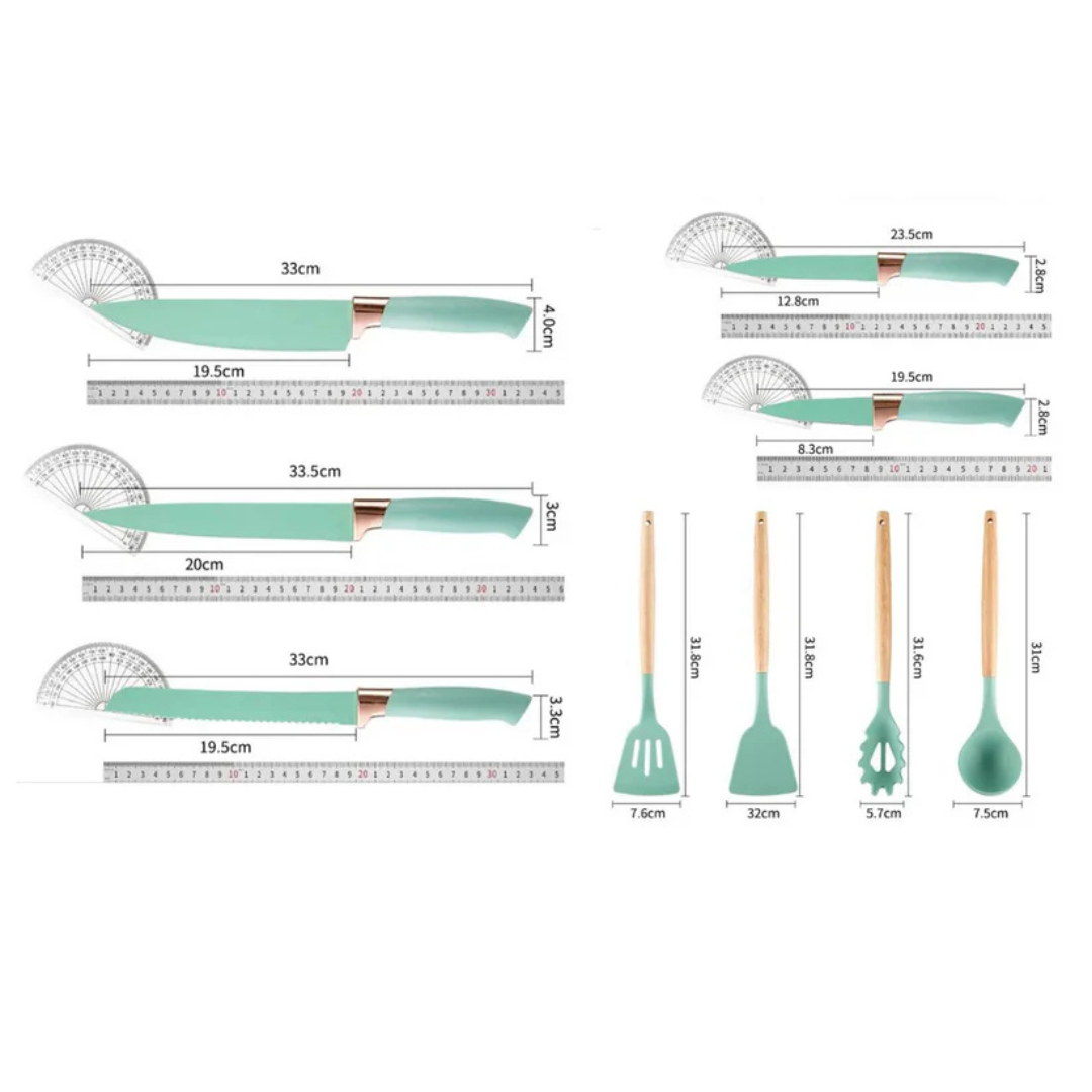 Set de Utensilios de Cocina con 19 Piezas